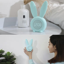 将图片加载到图库查看器，Cute Bunny Ear LED Digital Alarm Clock Electronic Kids Alarm Clock for Kids Children's Alarm Clocks for Girls Boys Bedroom Night Light for Kids Touch Control and Snoozing with USB Sound Control Rabbit Night Lamp Desk Clock Home Decoration
