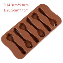 将图片加载到图库查看器，Cute Cake Mold Good Quality Chocolate Six Spoons Mould Mold Silicone Baking Cake Decorating Topper Candy Spoon Shape Mold Food Grade Silicone Cake Molds Chocolate Ice Jelly Mold Party Decor Homemade Cupcake Candy Bake Ware Baking Tool
