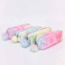 Load image into Gallery viewer, Cute Candy Color Creative Plush Students  Pencil Case Soft Stationery Large Capacity Pouch For Girls

