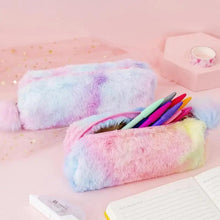 Load image into Gallery viewer, Cute Candy Color Creative Plush Students  Pencil Case Soft Stationery Large Capacity Pouch For Girls
