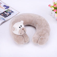 Load image into Gallery viewer, Cute Cartoon Animal U-shaped Memory Travel Pillow Neck Support Headrest Office Car Airplane Sleep  Soft Travel Neck Pillow Animal for Neck &amp; Head Support Cute Wild Life Stuffed Pillow Accessory for Naps Novelty Stuffed Animal For Adults And Children
