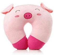 将图片加载到图库查看器，Cute Cartoon Animals U Shaped Pillow Toddler Neck Pillow Travel Car Neck Rest Pillow Support Head Rest Cushion Panda Cat Bear Rabbit Pig Kids Travel Pillow Toddler Neck Pillow U-Shaped Animal Kids Neck Pillow With 3D Embroidery For Airplane
