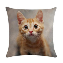 Load image into Gallery viewer, Cute Cat Sofa Decorative Cotton Linen Cushion Cover Pillow Cases Square Pillow Covers Cat Cotton Linen Decorative Cushion Covers For Home Throw Pillow Home Decor Pillowcover 45x45CM
