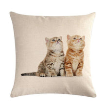Load image into Gallery viewer, Cute Cat Sofa Decorative Cotton Linen Cushion Cover Pillow Cases Square Pillow Covers Cat Cotton Linen Decorative Cushion Covers For Home Throw Pillow Home Decor Pillowcover 45x45CM
