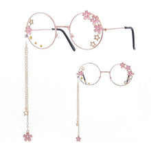 Load image into Gallery viewer, Cute Clear Optical Glasses Frame Women Round Frame Retro Eyeglasses  Decoration Eyewear Blue Light Blocking Glasses Women Thick Round Rim Frame Ladies Eyeglasses
