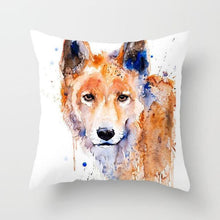 Load image into Gallery viewer, Cute Dog Peachskin Pillowcase Cover Kids Gift  Animals Puppy Pet Dog Painting Cotton Linen Throw Pillow Case Cushion Cover Square Animal Pillow Covers Home Decor Pillows Covers Pillowcase 45x45CM
