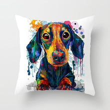 Load image into Gallery viewer, Cute Dog Peachskin Pillowcase Cover Kids Gift  Animals Puppy Pet Dog Painting Cotton Linen Throw Pillow Case Cushion Cover Square Animal Pillow Covers Home Decor Pillows Covers Pillowcase 45x45CM
