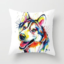 Load image into Gallery viewer, Cute Dog Peachskin Pillowcase Cover Kids Gift  Animals Puppy Pet Dog Painting Cotton Linen Throw Pillow Case Cushion Cover Square Animal Pillow Covers Home Decor Pillows Covers Pillowcase 45x45CM

