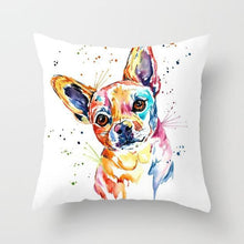 Load image into Gallery viewer, Cute Dog Peachskin Pillowcase Cover Kids Gift  Animals Puppy Pet Dog Painting Cotton Linen Throw Pillow Case Cushion Cover Square Animal Pillow Covers Home Decor Pillows Covers Pillowcase 45x45CM
