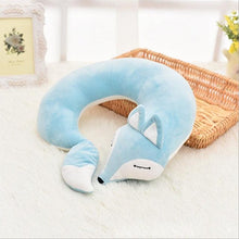 将图片加载到图库查看器，Cute Fox Animal Cotton Plush U Shape Neck Pillow Travel Car Home Pillow Nap Animal Pillow Health Care with Eye Mask Cute Fox U Shaped Neck Pillow for Car Airplane Traveling ,Animal Plush Stuffed Travel Pillow Travel Pillows Cartoon Planes Fox Animal
