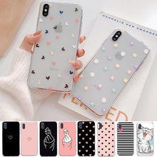 将图片加载到图库查看器，Cute Hearts Pattern Slim Thin Soft Shockproof Silicone Protective Case Case For Iphone 11 Case Cover Silicone Soft Cover For Iphone 5 5s Se 2020 6s 7 8 Plus Xs 11 Pro Max X Xr
