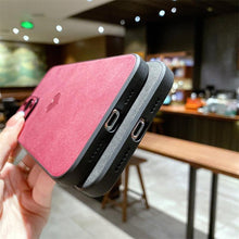 将图片加载到图库查看器，Cute Love Heart Leather Phone Case Soft Shockproof Case for Women Fashion Love Heart Leather Phone Case For iPhone 13 12 11 Pro Max X XR XS Max Camera Protection Soft Back Phone Cover For Couples
