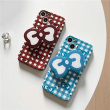 将图片加载到图库查看器，Cute Luxury Fashion 3d Bow Pearl Bracelet Girl Soft Case For iPhone 11 12 13 Pro Max 7 8 Plus Xr X Xs Se Anti-drop Cover Pearl Chain Bow Phone Case Ideal for iPhone Elegant Phone Case
