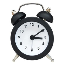 Load image into Gallery viewer, Cute Mini Metal Round Alarm Clock Desk Table Electronic Digital Clock Twin Bell Alarm Clock Metal Frame 3D Dial with Backlight Function Desk Table Clock for Home &amp; Office Bedroom Living Room Alarm Clock Creative Home Decoration
