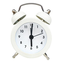 Load image into Gallery viewer, Cute Mini Metal Round Alarm Clock Desk Table Electronic Digital Clock Twin Bell Alarm Clock Metal Frame 3D Dial with Backlight Function Desk Table Clock for Home &amp; Office Bedroom Living Room Alarm Clock Creative Home Decoration
