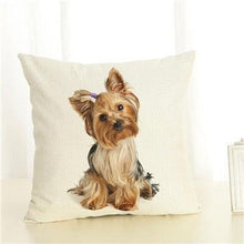 Load image into Gallery viewer, Cute Pet Dog Printed Cushion Cover Linen Pillow Cover Decorative Throw Pillow Cover For Sofa Chair Home
