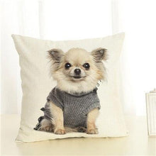 Load image into Gallery viewer, Cute Pet Dog Printed Cushion Cover Linen Pillow Cover Decorative Throw Pillow Cover For Sofa Chair Home
