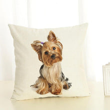 Load image into Gallery viewer, Cute Pet Dog Printed Cushion Cover Linen Pillow Cover Decorative Throw Pillow Cover For Sofa Chair Home
