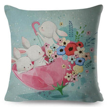 将图片加载到图库查看器，Cute Pillow Cover Cartoon Giraffe Fox Reindeer Animal Nordic Polyester Cotton Cushion Cover For Sofa Home Kids Room Decor Throw Pillow Cases Cartoon Animal Woodland Decorative Cotton Cushion Cover Home Baby Room Decor Standard Pillowcase
