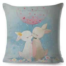 将图片加载到图库查看器，Cute Pillow Cover Cartoon Giraffe Fox Reindeer Animal Nordic Polyester Cotton Cushion Cover For Sofa Home Kids Room Decor Throw Pillow Cases Cartoon Animal Woodland Decorative Cotton Cushion Cover Home Baby Room Decor Standard Pillowcase
