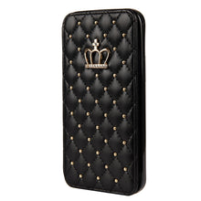 Load image into Gallery viewer, Cute Pink Wallet Flip Leather Phone Case For iPhone 14 13 12 Pro Max 11 Xr Xs X Cute Crown Cover For 7 8 Plus Card  Shock Absorption Card Pocket Pocket Full Protection Horizontal Stand Function Leather Phone Case
