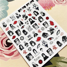 Load image into Gallery viewer, Cute rabbit Cute cat  Japanese Justice Girl 3D Back Glue Nail Sticker Nail Decoration Nail Art Nail Ornament Self Adhesive Nail Decals for Nail Art Decoration Including Hearts Stars Letters Bowknot Leaves Flowers Plants Fruits Butterflies for Woman
