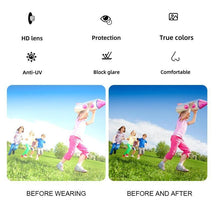 Load image into Gallery viewer, Cute Round Polarized Sunglasses for Kids Girls Boys UV400 Protection Fashionable &amp;  Children's Sunglasses New Cute Baby Round Frame &amp; Colorful Sunshade Mirror For Kids
