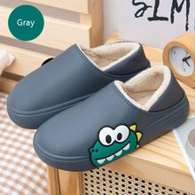 将图片加载到图库查看器，Cute Side Bear Waterproof Cotton Women Shoes Winter Warm Indoor Outdoor Wrapped Heel Slippers EVA Comfort Memory Foam Slippers Waterproof Non Skid Warm Washable Cotton Shoes Loafer Slippers
