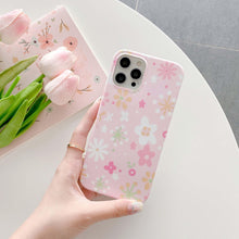 Load image into Gallery viewer, Cute Smooth Flower Phone Case For Iphone 13 11 Pro Max 12 Mini X Xr Xs Max 7 8 Plus Anti Knock Back Phone Cover Case Silicone Ultra Thin Shockproof Mobile Phone Case With Fashion Pattern Soft Bumper Full Body Protective Case For Iphone
