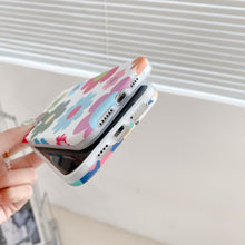 Load image into Gallery viewer, Cute Smooth Flower Phone Case For Iphone 13 11 Pro Max 12 Mini X Xr Xs Max 7 8 Plus Anti Knock Back Phone Cover Case Silicone Ultra Thin Shockproof Mobile Phone Case With Fashion Pattern Soft Bumper Full Body Protective Case For Iphone

