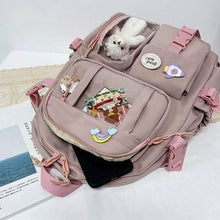 Load image into Gallery viewer, Cute Waterproof Multi-Pocket Women Backpacks with Bear Doll
