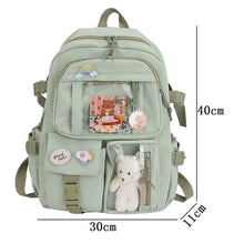 Load image into Gallery viewer, Cute Waterproof Multi-Pocket Women Backpacks with Bear Doll
