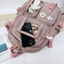 Load image into Gallery viewer, Cute Waterproof Multi-Pocket Women Backpacks with Bear Doll
