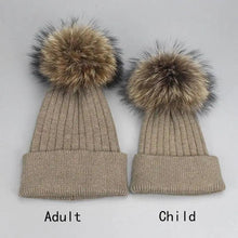 Load image into Gallery viewer, Cute Winter Warm Comfortable Cap Detachable Pom Pom Autumn Super Soft Fashionable Caps For Adults And Kids
