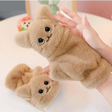Load image into Gallery viewer, Cute Winter Warm Soft Half Finger Thick One Size Gloves For Women Fashionable Warm Comfortable Stylish Gloves For Girls
