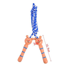将图片加载到图库查看器，Cute Wood Handle Kids Children Skipping Jump Adjustable Cotton Jump Ropes For Kids Skipping Fitness Rope Wooden Handle Jumping Rope For Children Exercise Workout Activity
