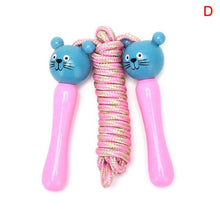 将图片加载到图库查看器，Cute Wood Handle Kids Children Skipping Jump Adjustable Cotton Jump Ropes For Kids Skipping Fitness Rope Wooden Handle Jumping Rope For Children Exercise Workout Activity
