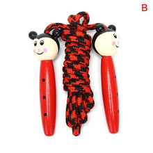 将图片加载到图库查看器，Cute Wood Handle Kids Children Skipping Jump Adjustable Cotton Jump Ropes For Kids Skipping Fitness Rope Wooden Handle Jumping Rope For Children Exercise Workout Activity

