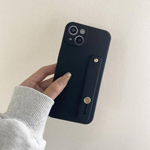 Load image into Gallery viewer, Cute Wrist Strap Soft Silicone Slim Protective Case with Strap Cover Square Silicone Phone Case For iPhone 11 13 12 Pro XR XS Max X 6 6s 7 8 Plus SE2 Candy Colors Soft Back Cover
