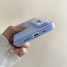 Load image into Gallery viewer, Cute Wrist Strap Soft Silicone Slim Protective Case with Strap Cover Square Silicone Phone Case For iPhone 11 13 12 Pro XR XS Max X 6 6s 7 8 Plus SE2 Candy Colors Soft Back Cover
