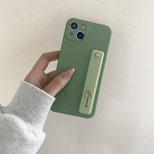 Load image into Gallery viewer, Cute Wrist Strap Soft Silicone Slim Protective Case with Strap Cover Square Silicone Phone Case For iPhone 11 13 12 Pro XR XS Max X 6 6s 7 8 Plus SE2 Candy Colors Soft Back Cover
