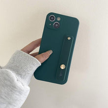 Load image into Gallery viewer, Cute Wrist Strap Soft Silicone Slim Protective Case with Strap Cover Square Silicone Phone Case For iPhone 11 13 12 Pro XR XS Max X 6 6s 7 8 Plus SE2 Candy Colors Soft Back Cover

