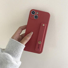Load image into Gallery viewer, Cute Wrist Strap Soft Silicone Slim Protective Case with Strap Cover Square Silicone Phone Case For iPhone 11 13 12 Pro XR XS Max X 6 6s 7 8 Plus SE2 Candy Colors Soft Back Cover
