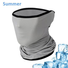 将图片加载到图库查看器，Cycling Headwear Winter Men Anti-sweat Breathable Cycling Face Cover Running Bicycle Bandana Sports Scarf Headband Neck Gaiter Face Mask Scarf Dust Sun Protection Cool Lightweight Windproof Breathable Fishing Hiking Running Cycling

