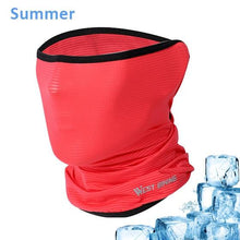 将图片加载到图库查看器，Cycling Headwear Winter Men Anti-sweat Breathable Cycling Face Cover Running Bicycle Bandana Sports Scarf Headband Neck Gaiter Face Mask Scarf Dust Sun Protection Cool Lightweight Windproof Breathable Fishing Hiking Running Cycling
