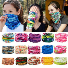 将图片加载到图库查看器，Cycling Mask Outdoor Sports Magic Head Scarf Printing Headband Bike Wrist Band Bandana for Windproof Sunscreen Bike Masks Bandanas Women Men Neck Gaiter Cover Turban Multipurpose Balaclava Elastic UV Face Shields for Women
