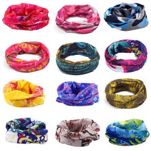 将图片加载到图库查看器，Cycling Mask Outdoor Sports Magic Head Scarf Printing Headband Bike Wrist Band Bandana for Windproof Sunscreen Bike Masks Bandanas Women Men Neck Gaiter Cover Turban Multipurpose Balaclava Elastic UV Face Shields for Women
