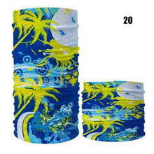 将图片加载到图库查看器，Cycling Mask Outdoor Sports Magic Head Scarf Printing Headband Bike Wrist Band Bandana for Windproof Sunscreen Bike Masks Bandanas Women Men Neck Gaiter Cover Turban Multipurpose Balaclava Elastic UV Face Shields for Women
