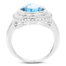 将图片加载到图库查看器，5.30 Carat Genuine Blue Topaz .925 Sterling Silver Ring
