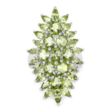 Load image into Gallery viewer, 8.89 Carat Genuine Peridot .925 Sterling Silver Ring
